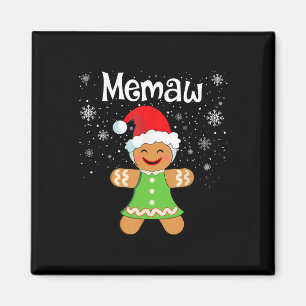 Memaw Gingerbread Family Matching Christmas Women Magnet