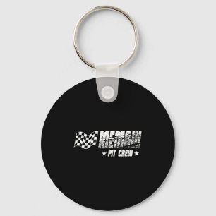 Memaw Pit Crew Race Car Birthday Family Racing Key Ring