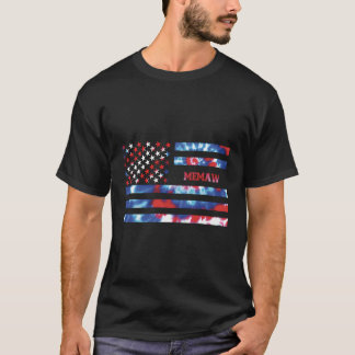 Memaw Tie Dye Red White Blue Patriotic America W U T-Shirt