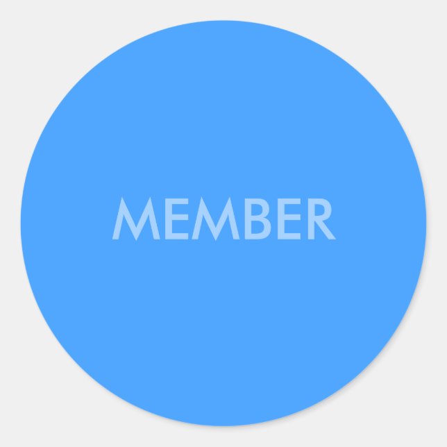MEMBER CLASSIC ROUND STICKER (Front)