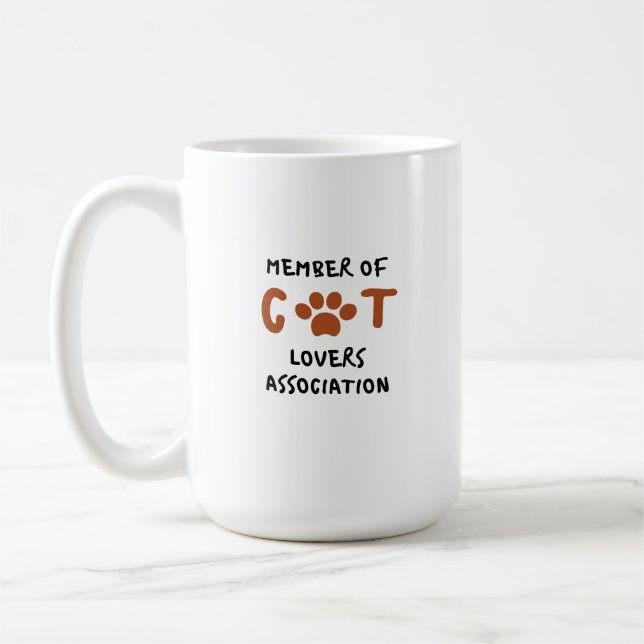 Member of cat loves association mug (Left)