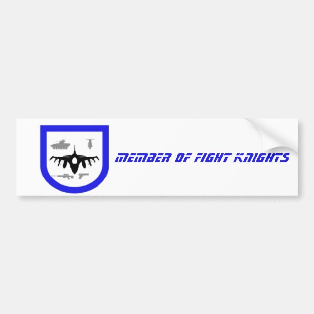 Member of Fight Knights Autosticker Bumper Sticker (Front)