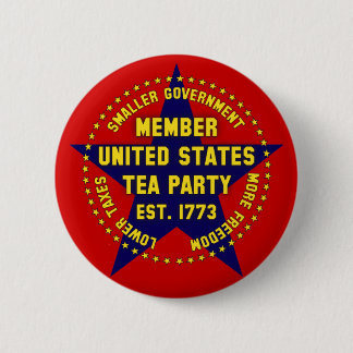 Member United States Tea Party 6 Cm Round Badge