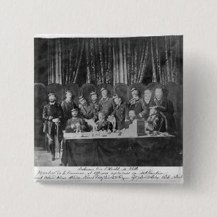 Members of the Commune at the Hotel de Ville 15 Cm Square Badge