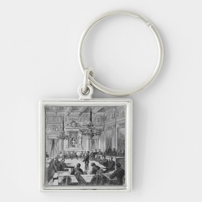 Members of the Commune in session Key Ring (Front)