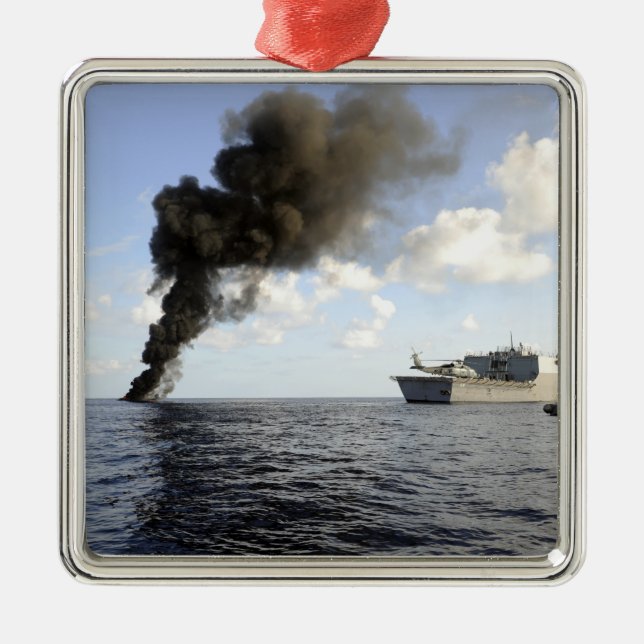 Members of the US Coast Guard Metal Tree Decoration (Front)