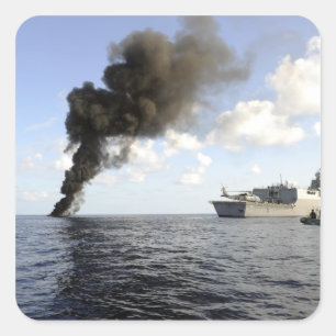 Members of the US Coast Guard Square Sticker