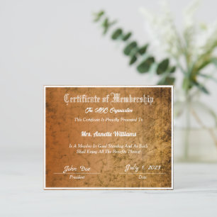 Membership Certificate