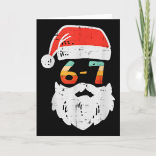 Meme 67 Santa Xmas Six Seven Christmas Teens Boys  Card