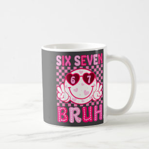 Meme 67 Valentine Bruh Six Seven Heart Women Girl  Coffee Mug