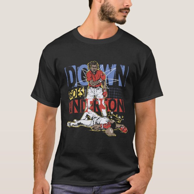 Meme Baseball Funny Down Goes Anderson shirt (Front)
