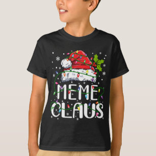 Meme Claus Christmas Santa Hat Matching Family Xma T-Shirt