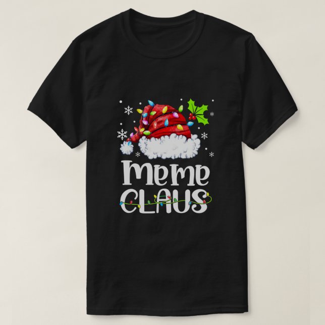 Meme Claus Gnome Merry Christmas Xmas Santa’s Favo T-Shirt (Design Front)