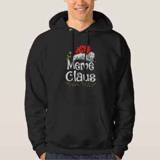 Meme Claus Santa Hat Christmas Pajama Family Match Hoodie