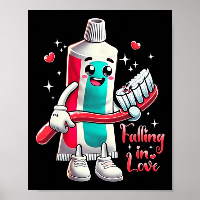 Meme Falling Inlove Valentine Toothpaste Love Toot Poster (Front)