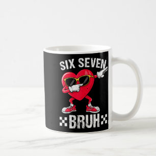 Meme Funny 67 Six Seven Bruh Heart Valentines Men  Coffee Mug