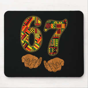 Meme Funny 6 7 Six Seven Black History Month Men W Mouse Pad