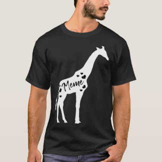 Meme Giraffe Grandparents Day Safari Zoo Grandmot T-Shirt