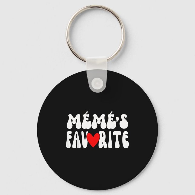 MÉmÉ’s Favorite Funny Grandparent Granhild Humor  Key Ring (Front)