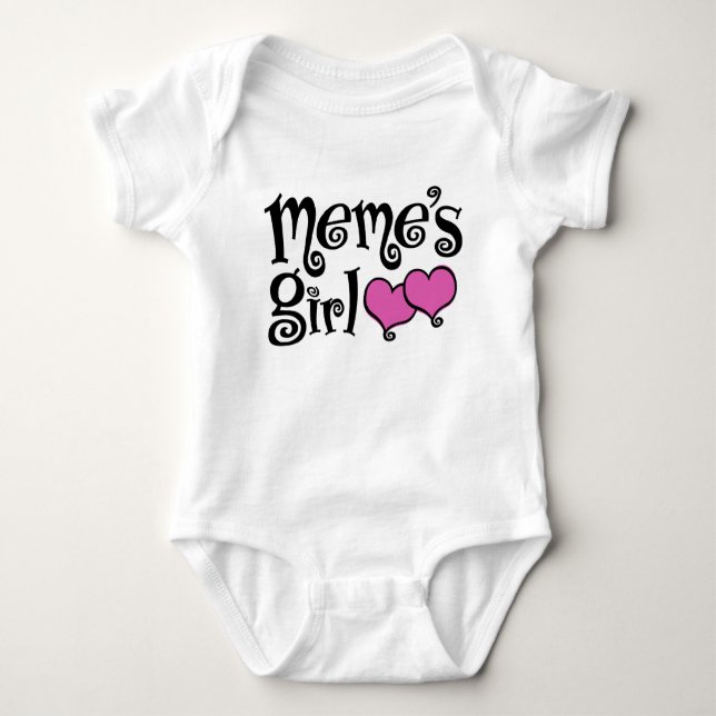 Meme’s Girl Baby Bodysuit (Front)