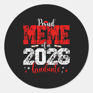 Meme Senior Proud Meme Class Classic Round Sticker