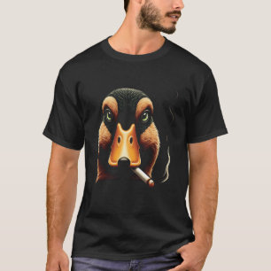 Meme Smoking Duck Stares You Down With Rebellious  T-Shirt