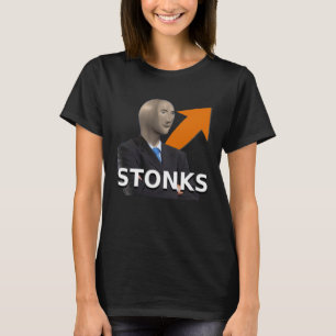 Meme  Stonks Man Plus Arrow T-Shirt