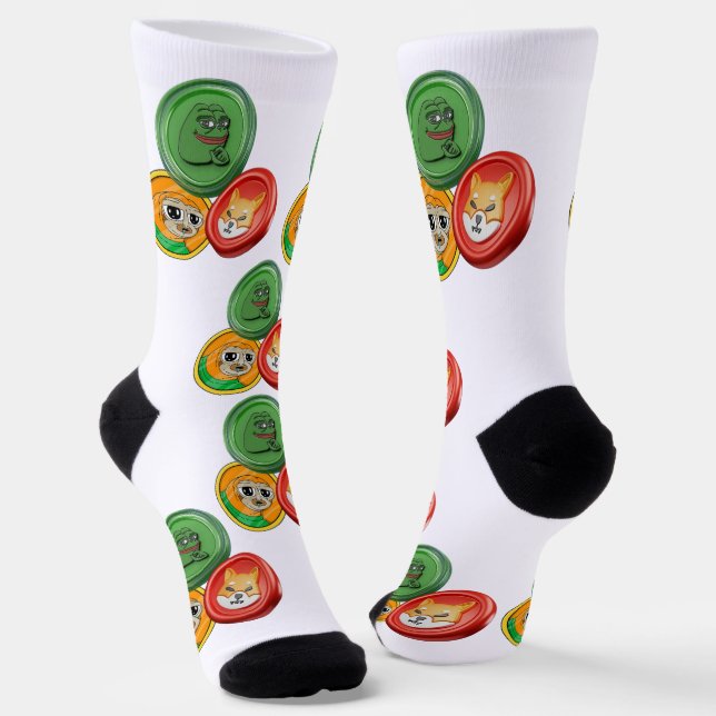 Memecoin Socks (Angled)
