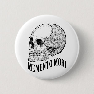 Memento mori 6 cm round badge
