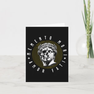 Memento Mori Amor Fati Skull Stoicism Quote  Card