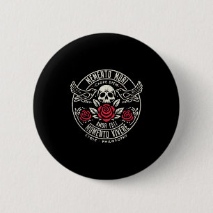 Memento Mori, Amor Fati, Stoic Quote Philosophy Pr 6 Cm Round Badge