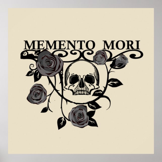 Memento mori black roses poster (Front)