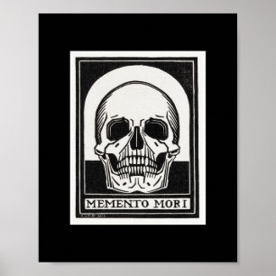 Memento mori Black Skeleton by Julie de Graag Poster