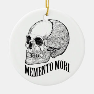 Memento mori ceramic tree decoration