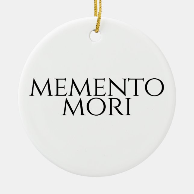 Memento Mori Ceramic Tree Decoration (Front)