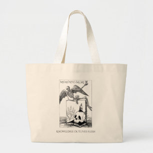 memento mori dark academia large tote bag