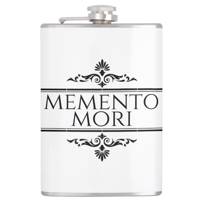 Memento Mori Hip Flask (Front)