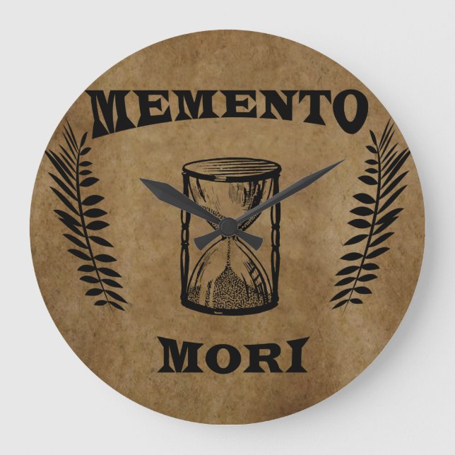 Memento mori hourglass large clock (Front)