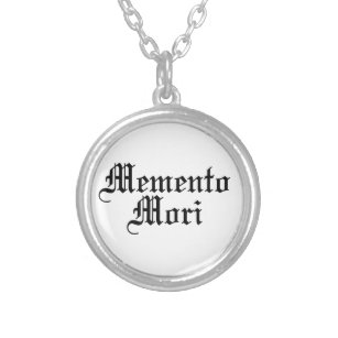 Memento Mori - Latin Phrase Silver Plated Necklace