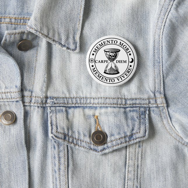 Memento mori memento vivere 6 cm round badge (In Situ)