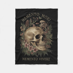 Memento Mori Memento Vivere _ Philosophy & Lat Fleece Blanket