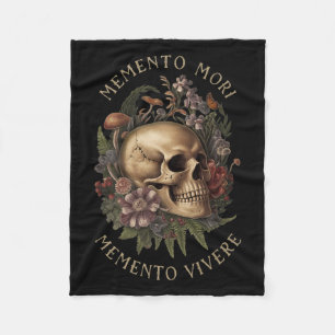 Memento Mori Memento Vivere _ Philosophy & Lat Fleece Blanket