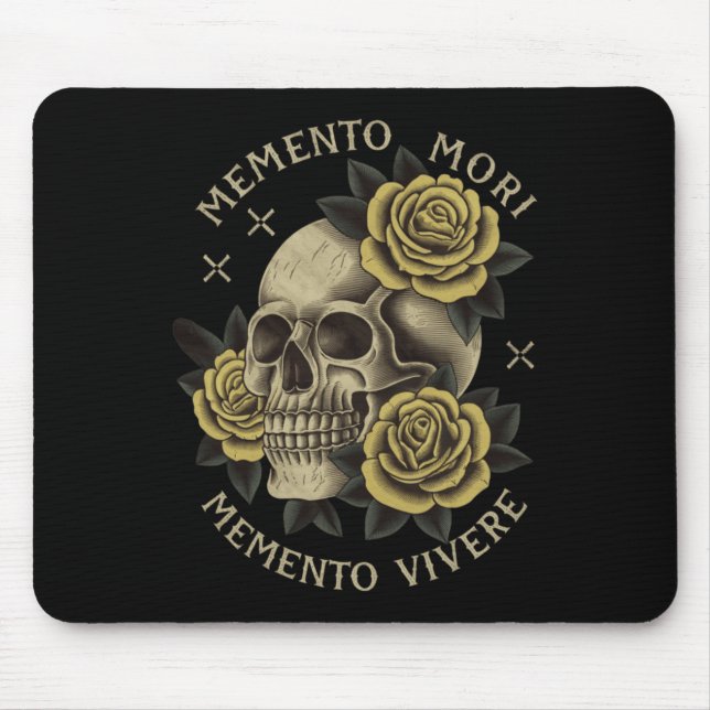 Memento Mori Memento Vivere _ Philosophy &amp; Lat Mouse Pad (Front)