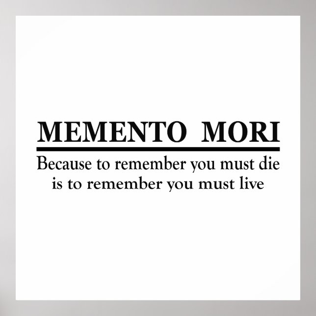 Memento mori poster (Front)