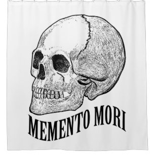 Memento mori shower curtain
