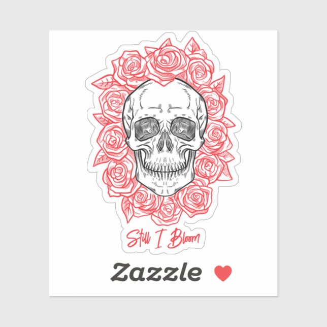 Memento Mori! Skull and Roses, Hand Drawn (Sheet)