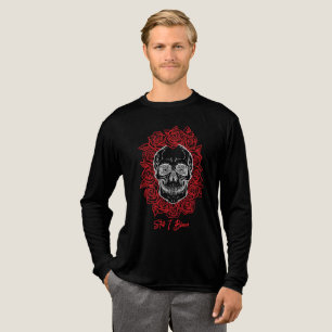 Memento Mori! Skull and Roses, Hand Drawn Tri-Blend Shirt
