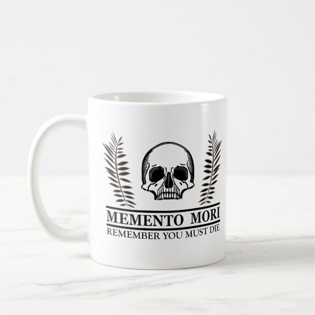 Memento mori skull coffee mug (Left)