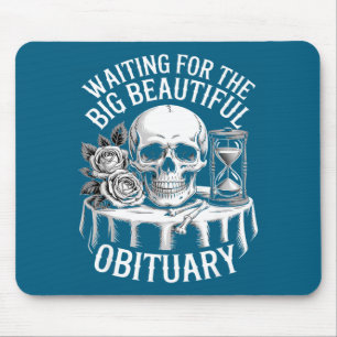 Memento Mori Skull Hourgl Dark Humor Gothic  Mouse Pad