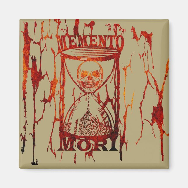 Memento mori skull  magnet (Front)